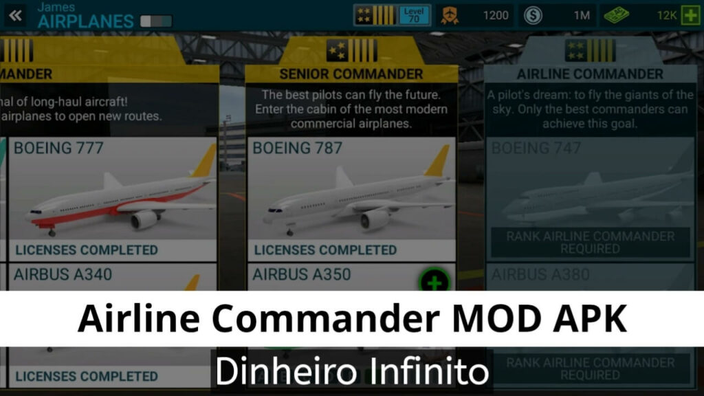 Airline Commander Dinheiro Infinito