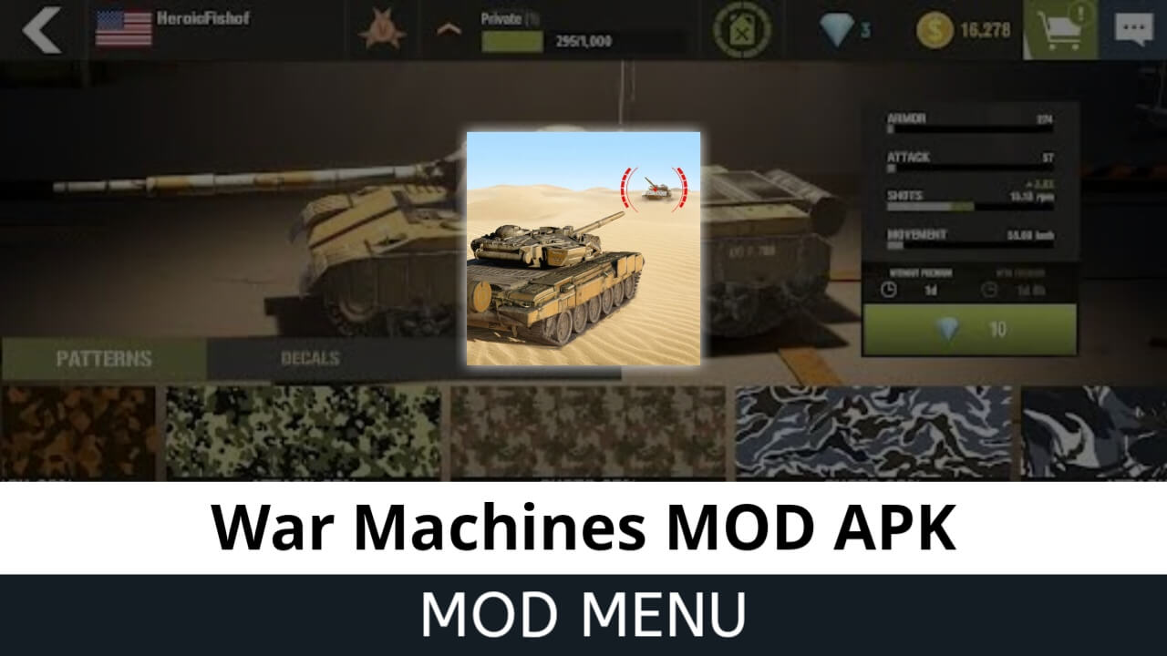 War Machines MOD MENU